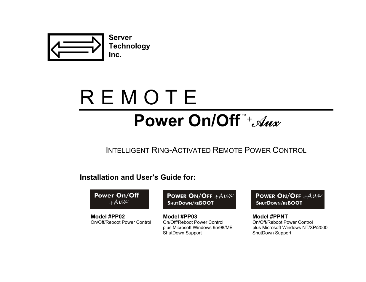 Server Technology PP02 User Manual | 67 pages