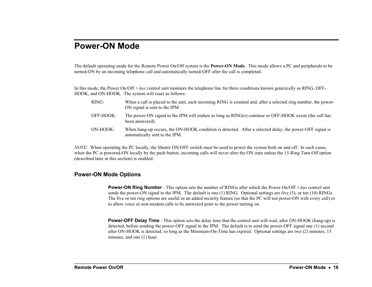 Power-on mode | Server Technology PP02 User Manual | Page 16 / 67