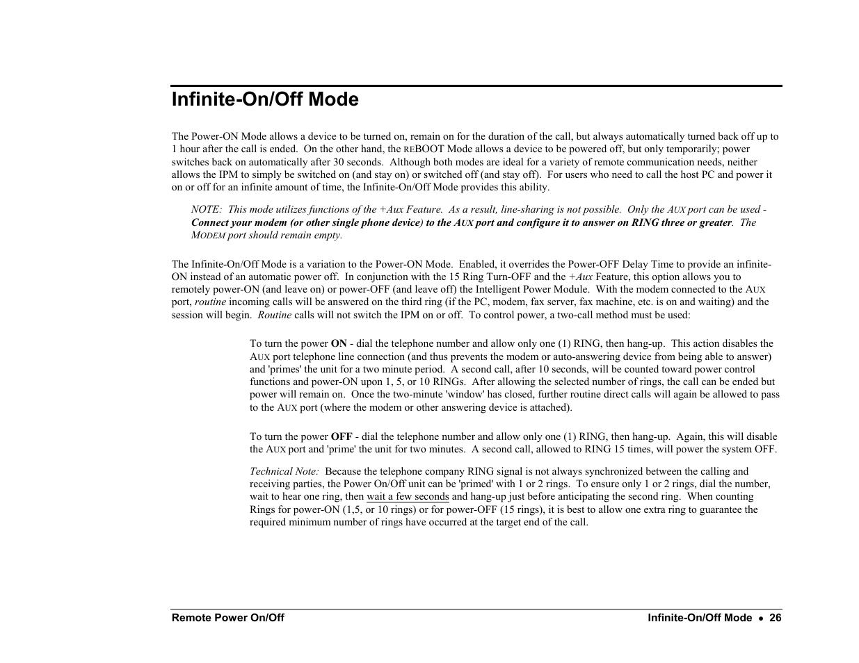 Infinite-on/off mode | Server Technology PP02 User Manual | Page 26 / 67