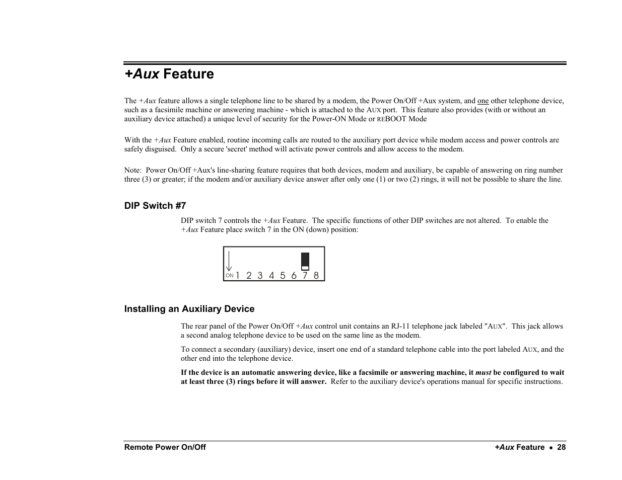 Aux feature | Server Technology PP02 User Manual | Page 28 / 67