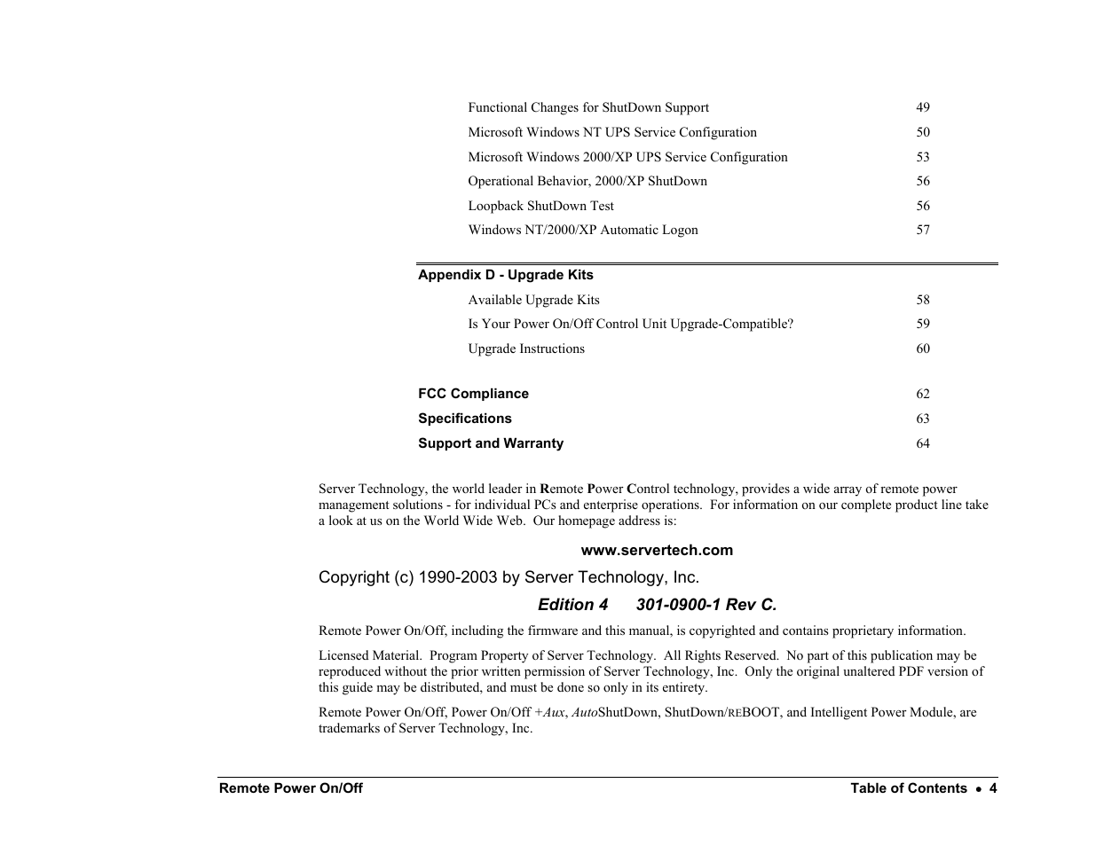 Server Technology PP02 User Manual | Page 4 / 67