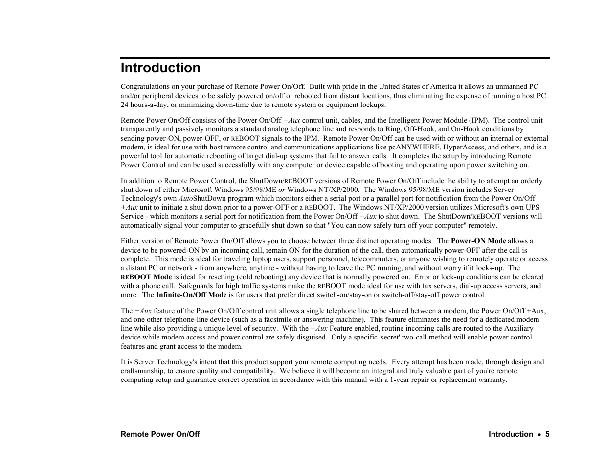 Introduction | Server Technology PP02 User Manual | Page 5 / 67