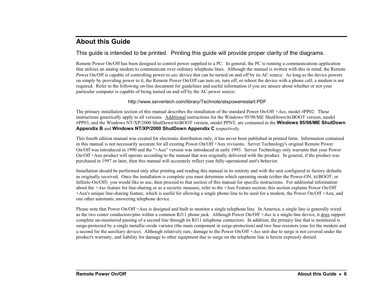 About this guide | Server Technology PP02 User Manual | Page 6 / 67