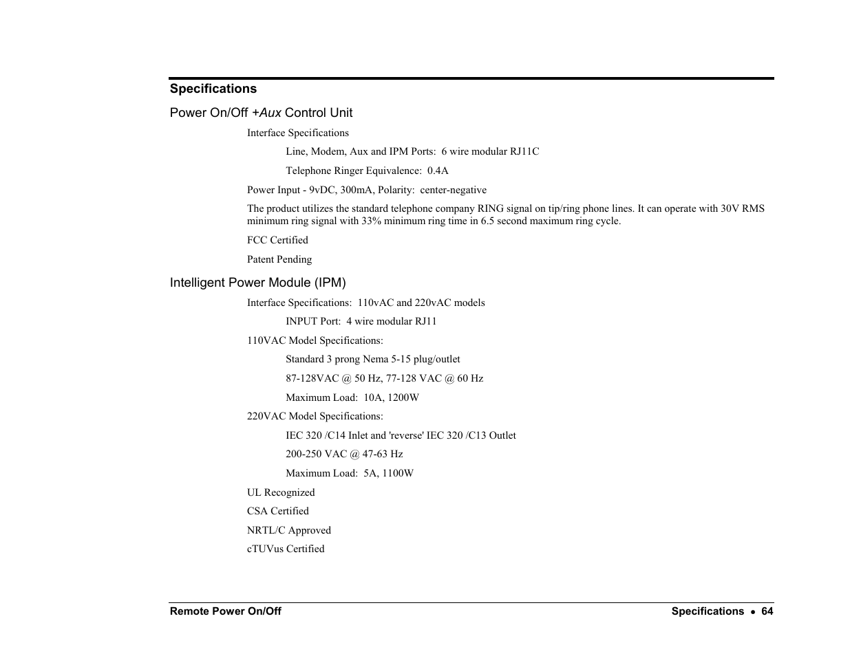 Server Technology PP02 User Manual | Page 64 / 67