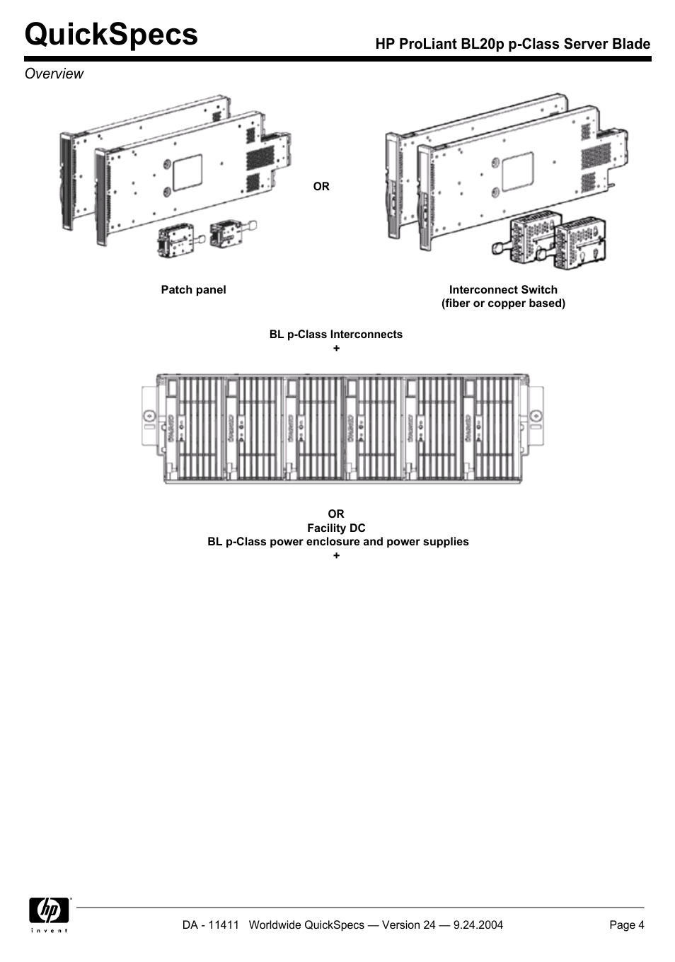 Quickspecs | Server Technology QUICKSPECS BL20P User Manual | Page 4 / 34