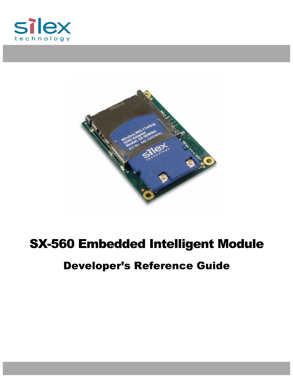 Silex technology Embedded Intelligent Module SX-560 User Manual | 110 pages