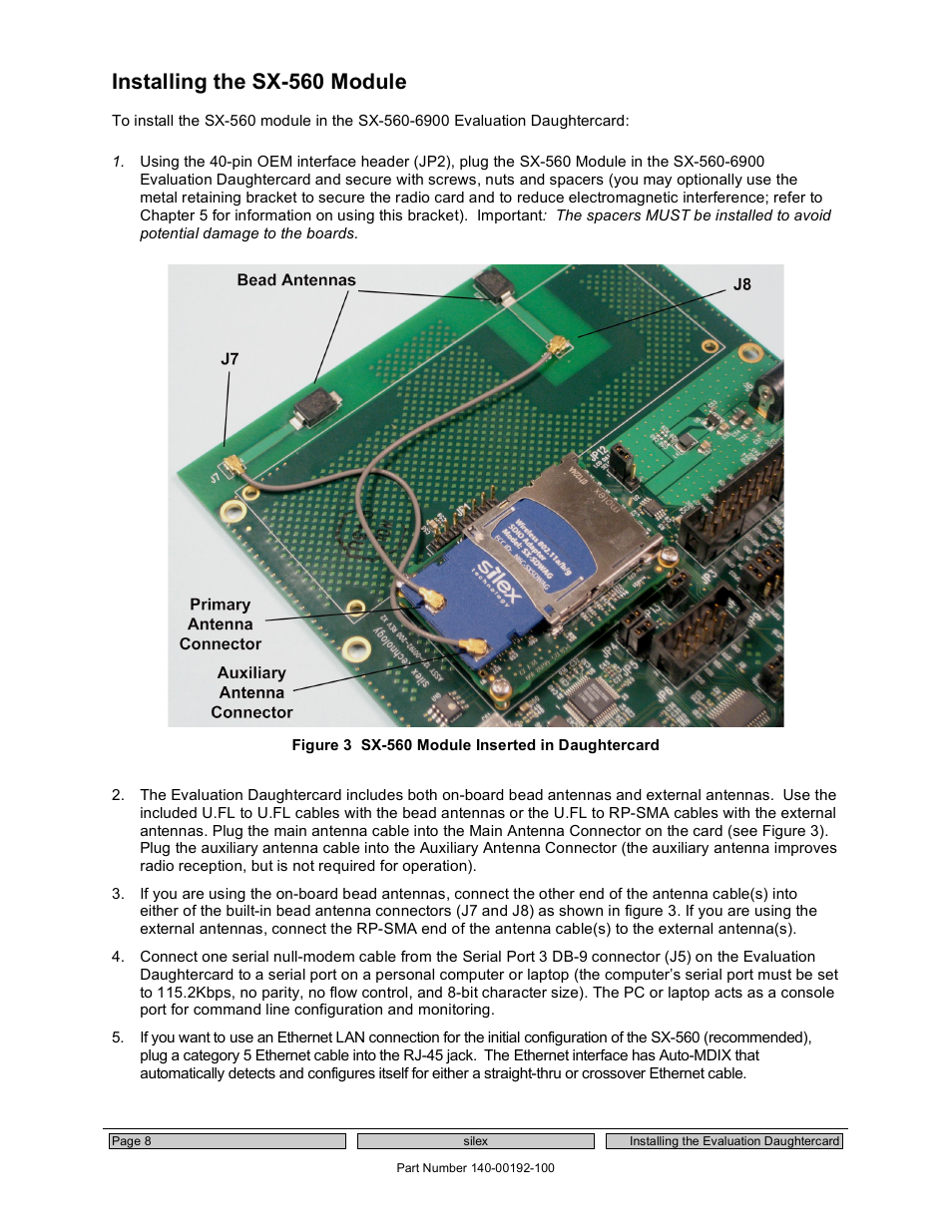 Installing the sx-560 module | Silex technology Embedded Intelligent Module SX-560 User Manual | Page 14 / 110