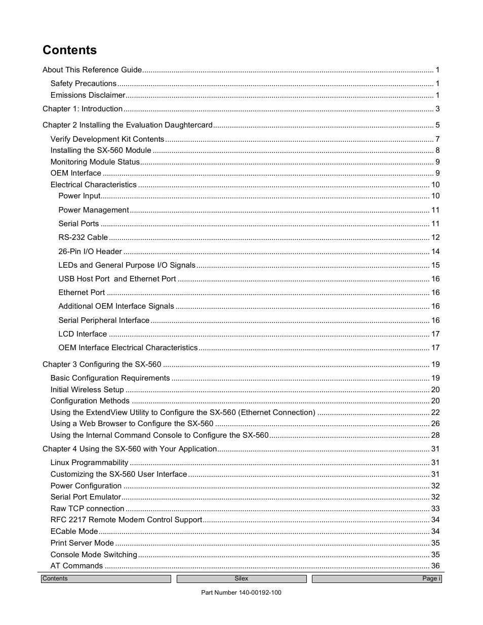 Silex technology Embedded Intelligent Module SX-560 User Manual | Page 3 / 110