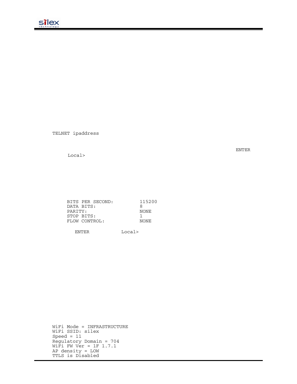 Command console access information, Network commands, User’s guide | Telnet command console access, Serial port command console access, Sh nw | Silex technology SX-200 User Manual | Page 37 / 80