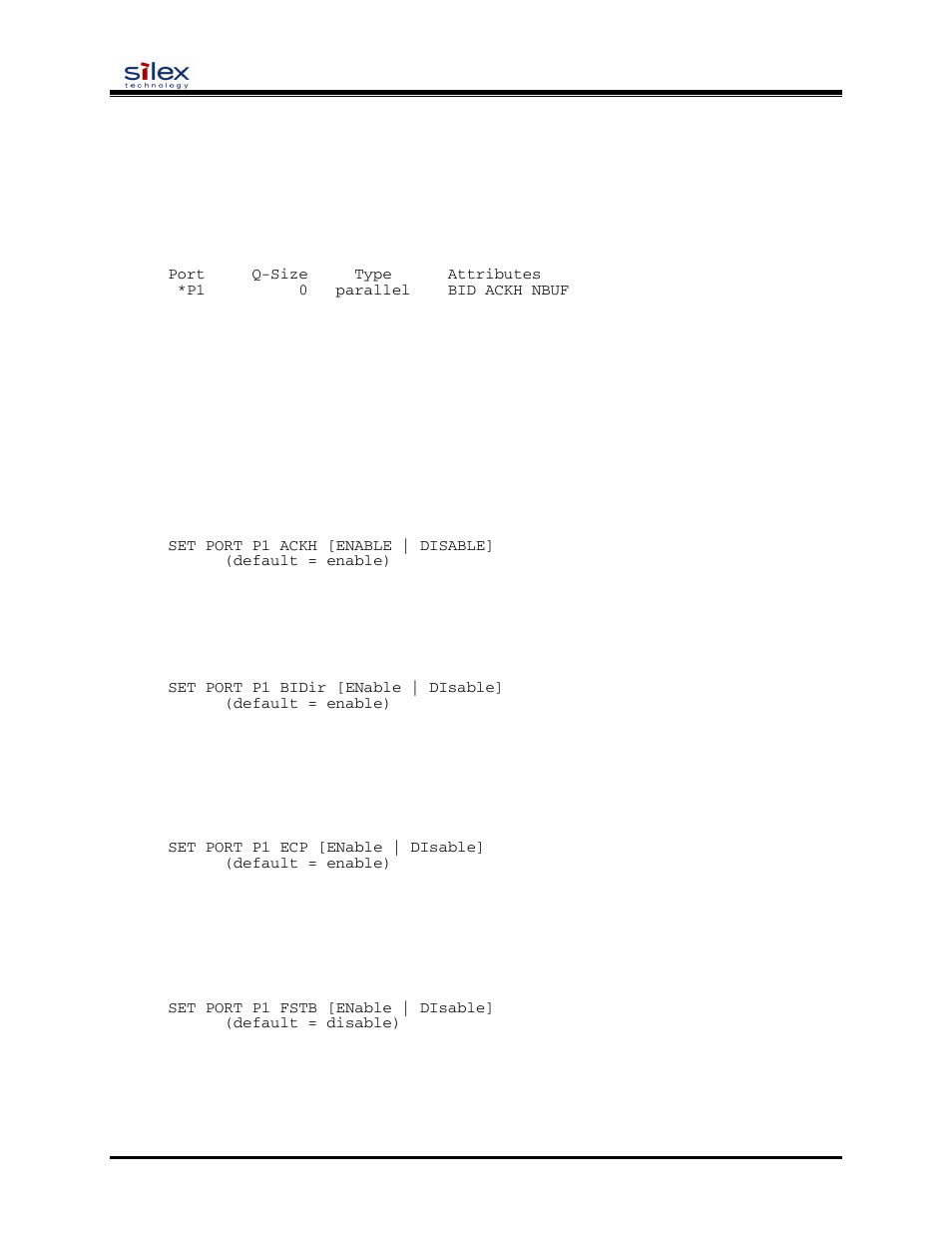 User’s guide, Parallel port commands | Silex technology SX-200 User Manual | Page 48 / 80