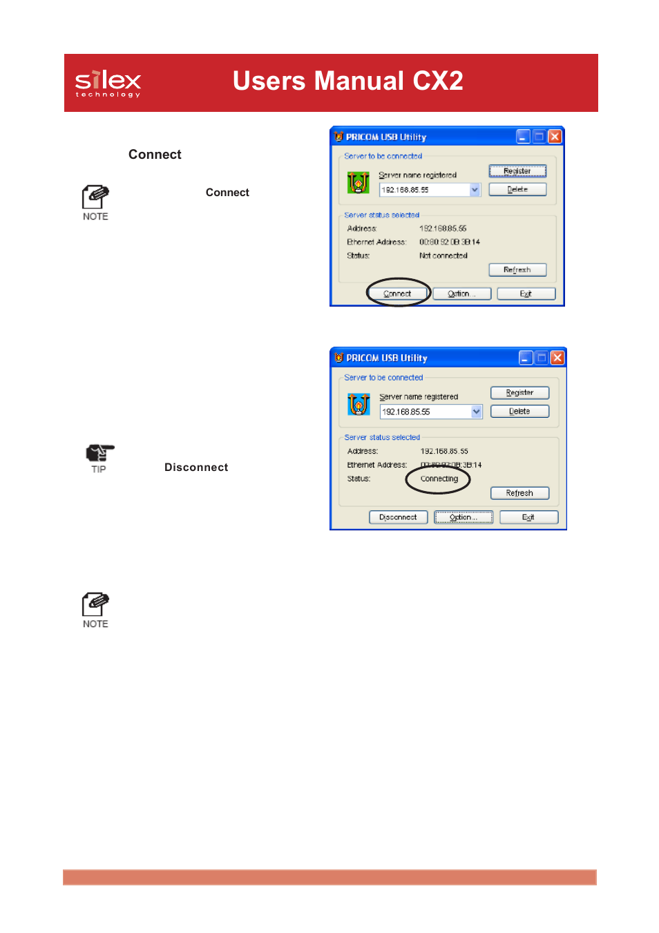 Users manual cx2 | Silex technology Print/Scanner/Storage Wireless Server PRICOM C-6400W User Manual | Page 43 / 101