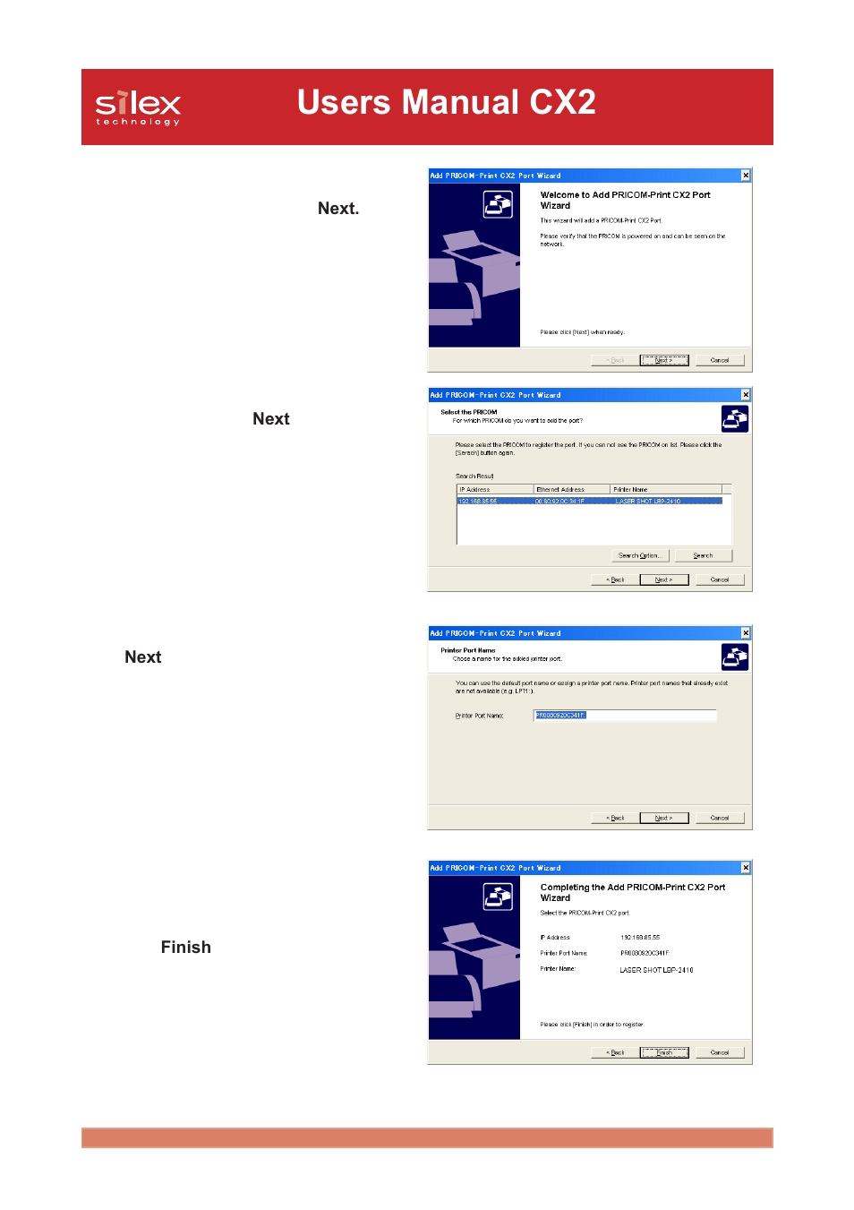 Users manual cx2 | Silex technology Print/Scanner/Storage Wireless Server PRICOM C-6400W User Manual | Page 69 / 101