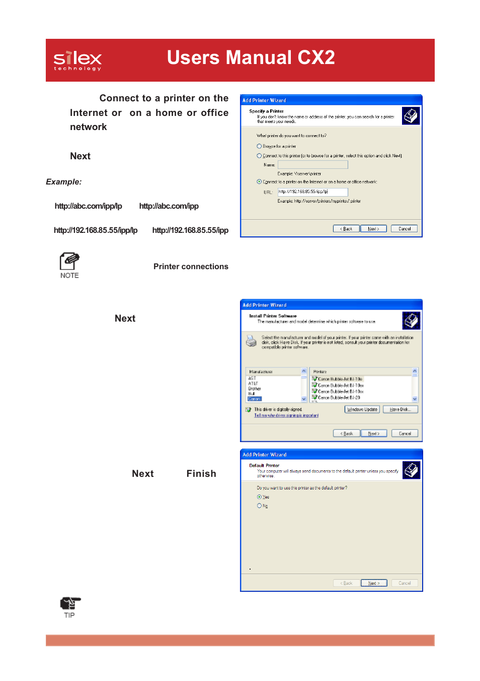 Users manual cx2 | Silex technology Print/Scanner/Storage Wireless Server PRICOM C-6400W User Manual | Page 87 / 101
