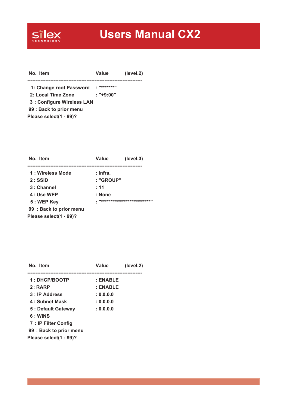 Users manual cx2 | Silex technology Print/Scanner/Storage Wireless Server PRICOM C-6400W User Manual | Page 94 / 101