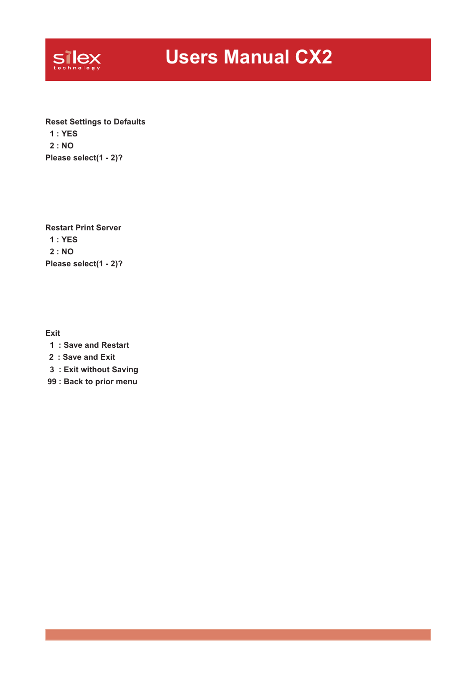 Users manual cx2 | Silex technology Print/Scanner/Storage Wireless Server PRICOM C-6400W User Manual | Page 97 / 101