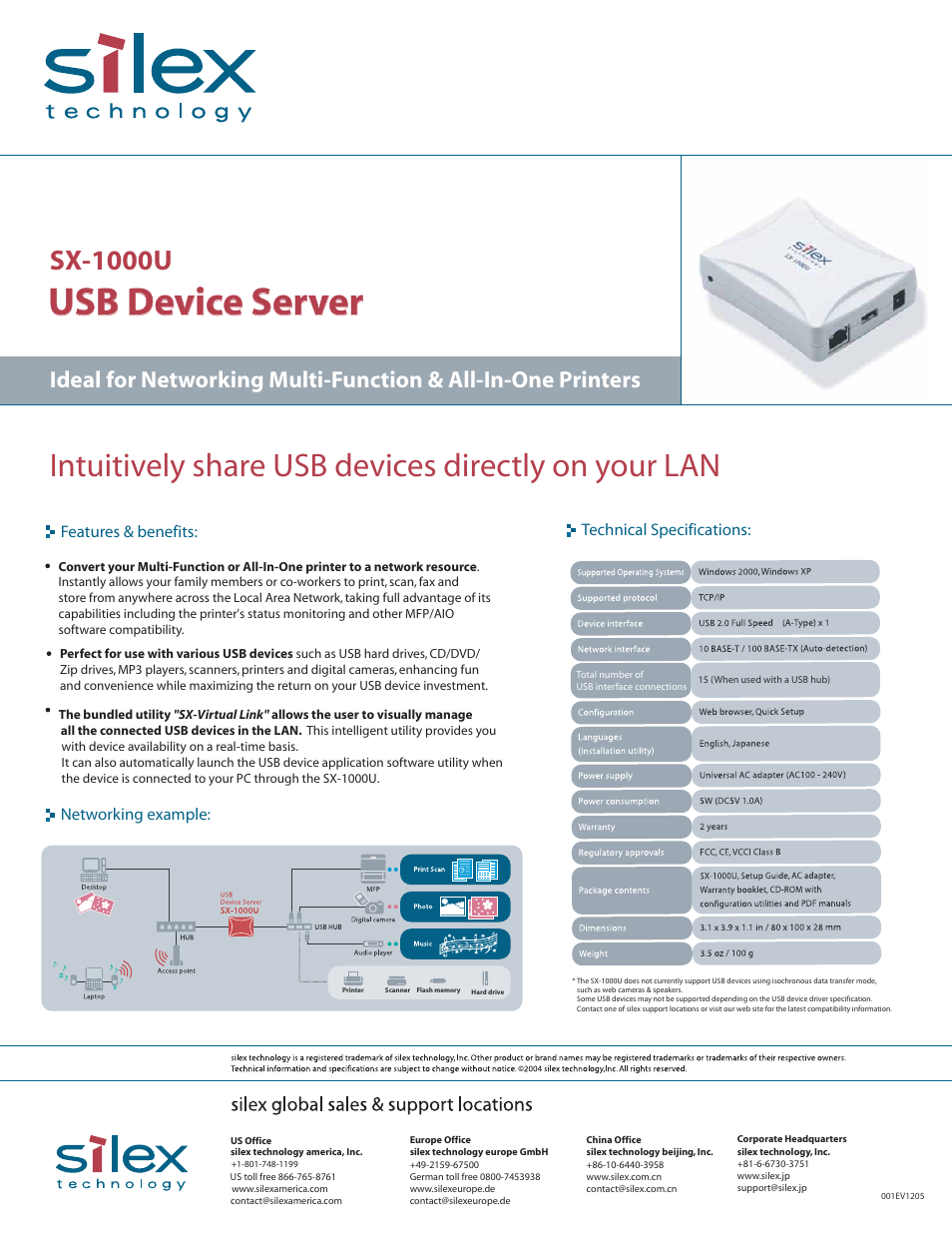 Silex technology Silex SX-1000U User Manual | 1 page