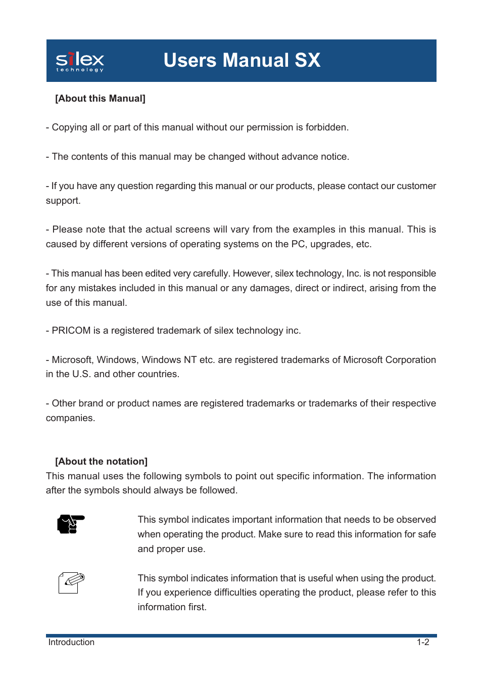 Users manual sx | Silex technology Mini Print Server PRICOM SX-300U User Manual | Page 11 / 191