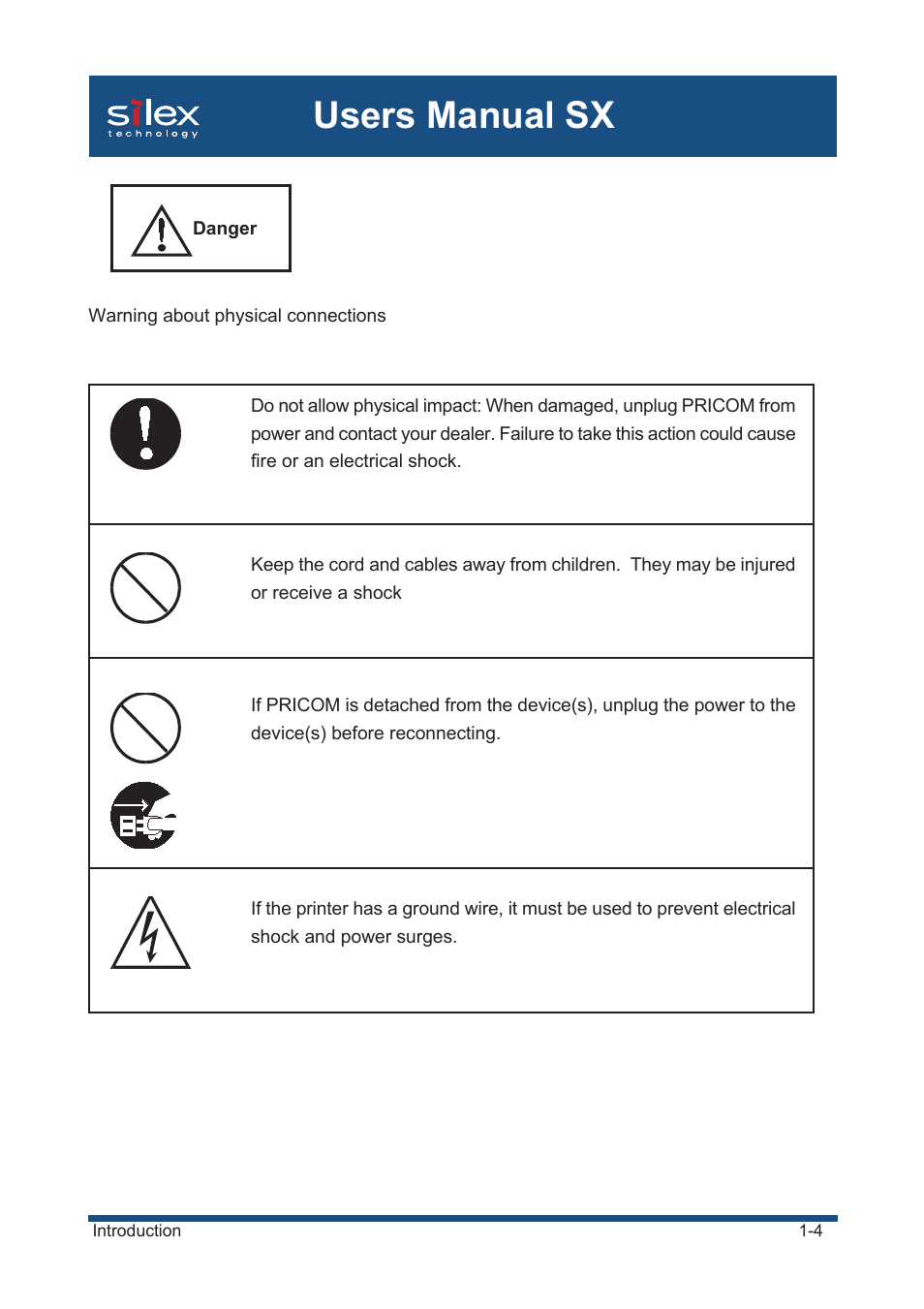 Users manual sx | Silex technology Mini Print Server PRICOM SX-300U User Manual | Page 13 / 191