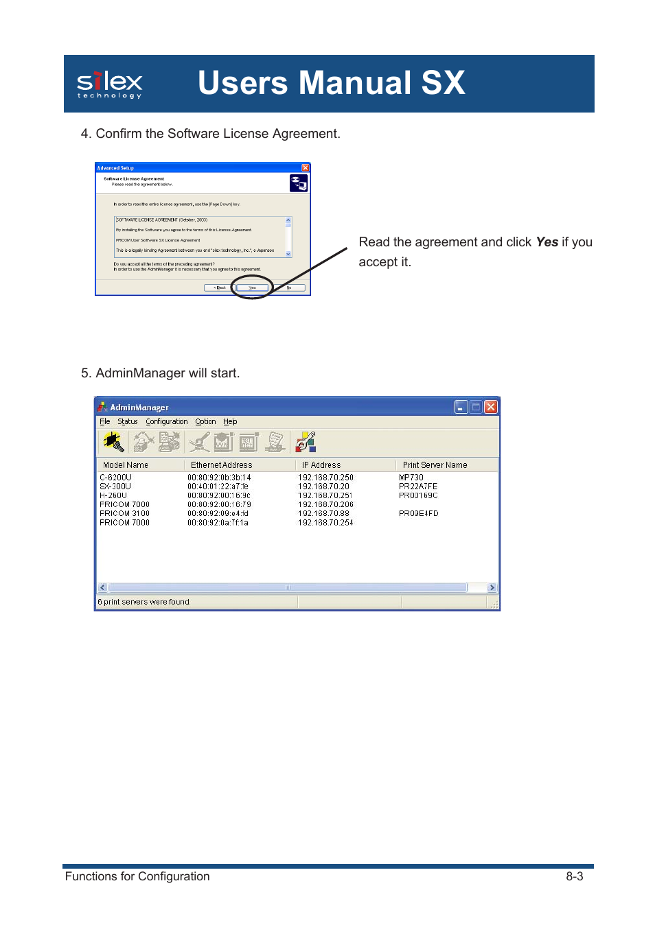 Users manual sx | Silex technology Mini Print Server PRICOM SX-300U User Manual | Page 132 / 191