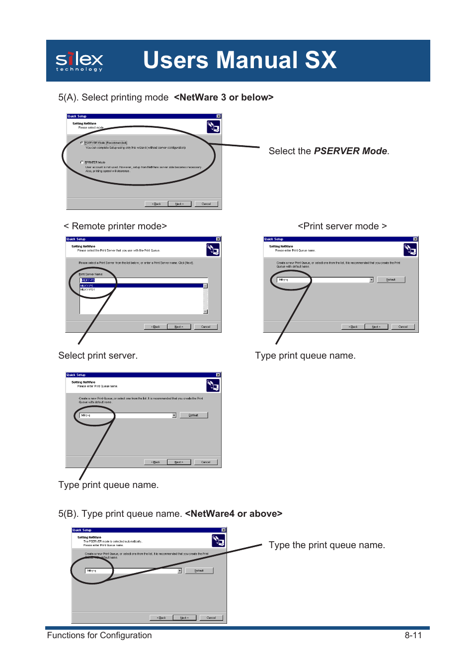 Users manual sx | Silex technology Mini Print Server PRICOM SX-300U User Manual | Page 140 / 191