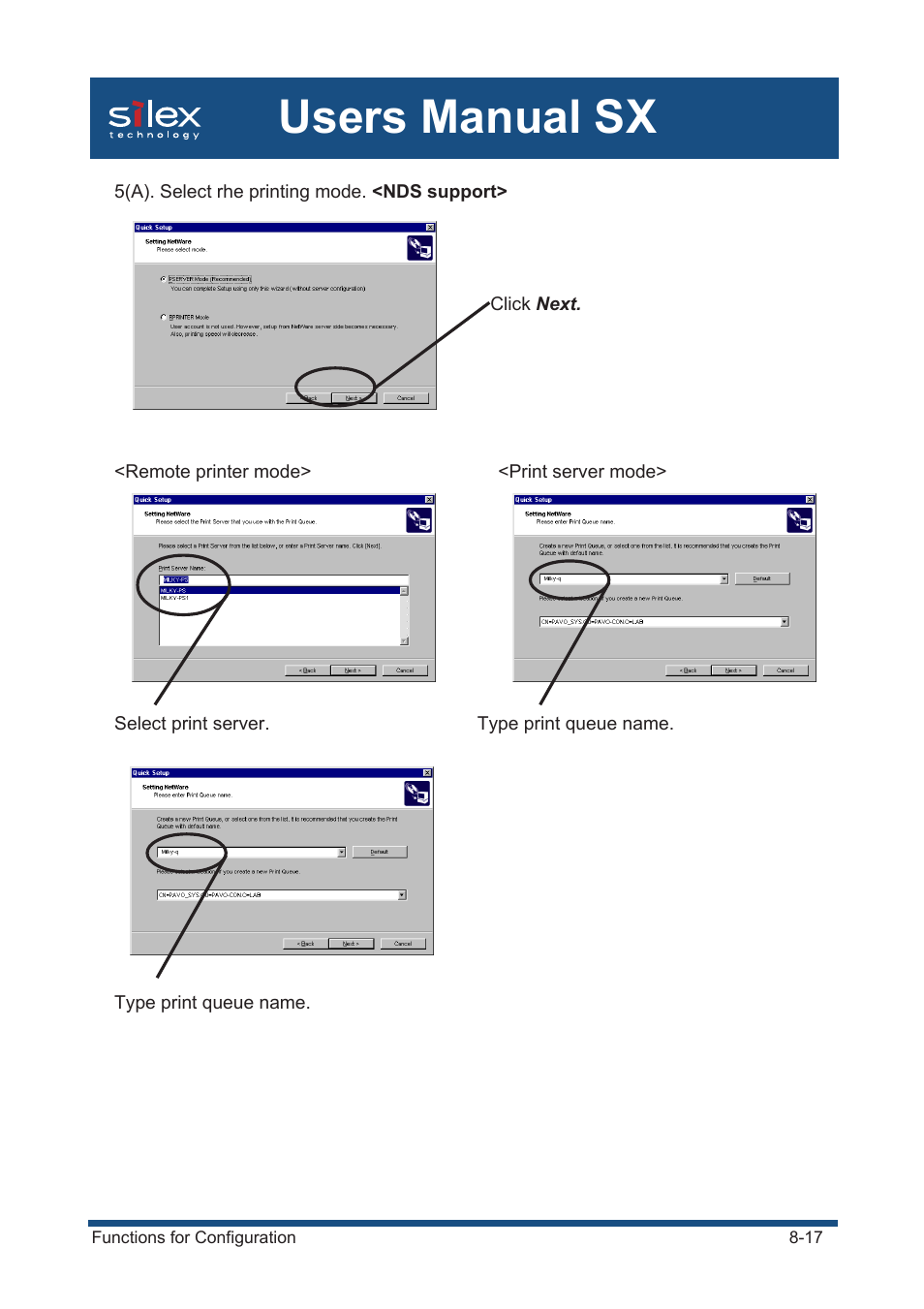 Users manual sx | Silex technology Mini Print Server PRICOM SX-300U User Manual | Page 146 / 191