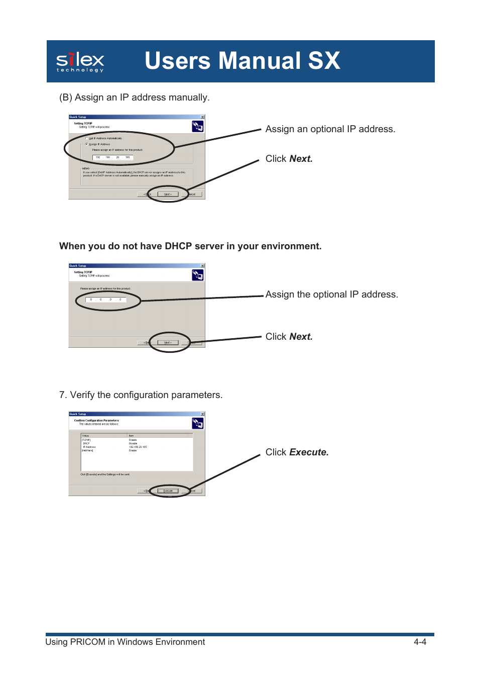 Users manual sx | Silex technology Mini Print Server PRICOM SX-300U User Manual | Page 29 / 191