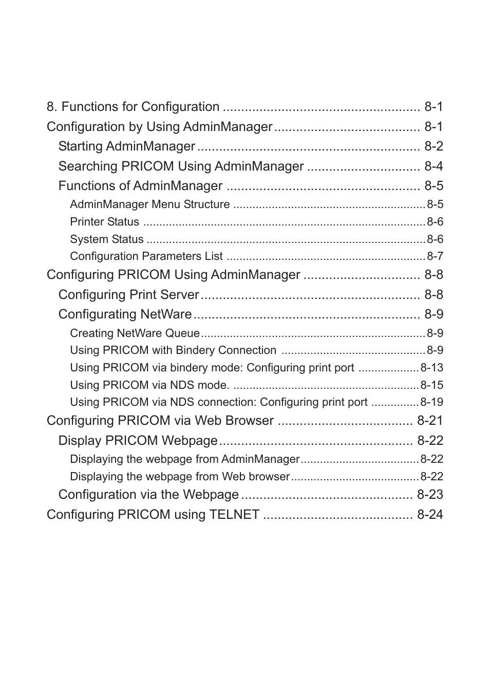 Users manual sx | Silex technology Mini Print Server PRICOM SX-300U User Manual | Page 6 / 191