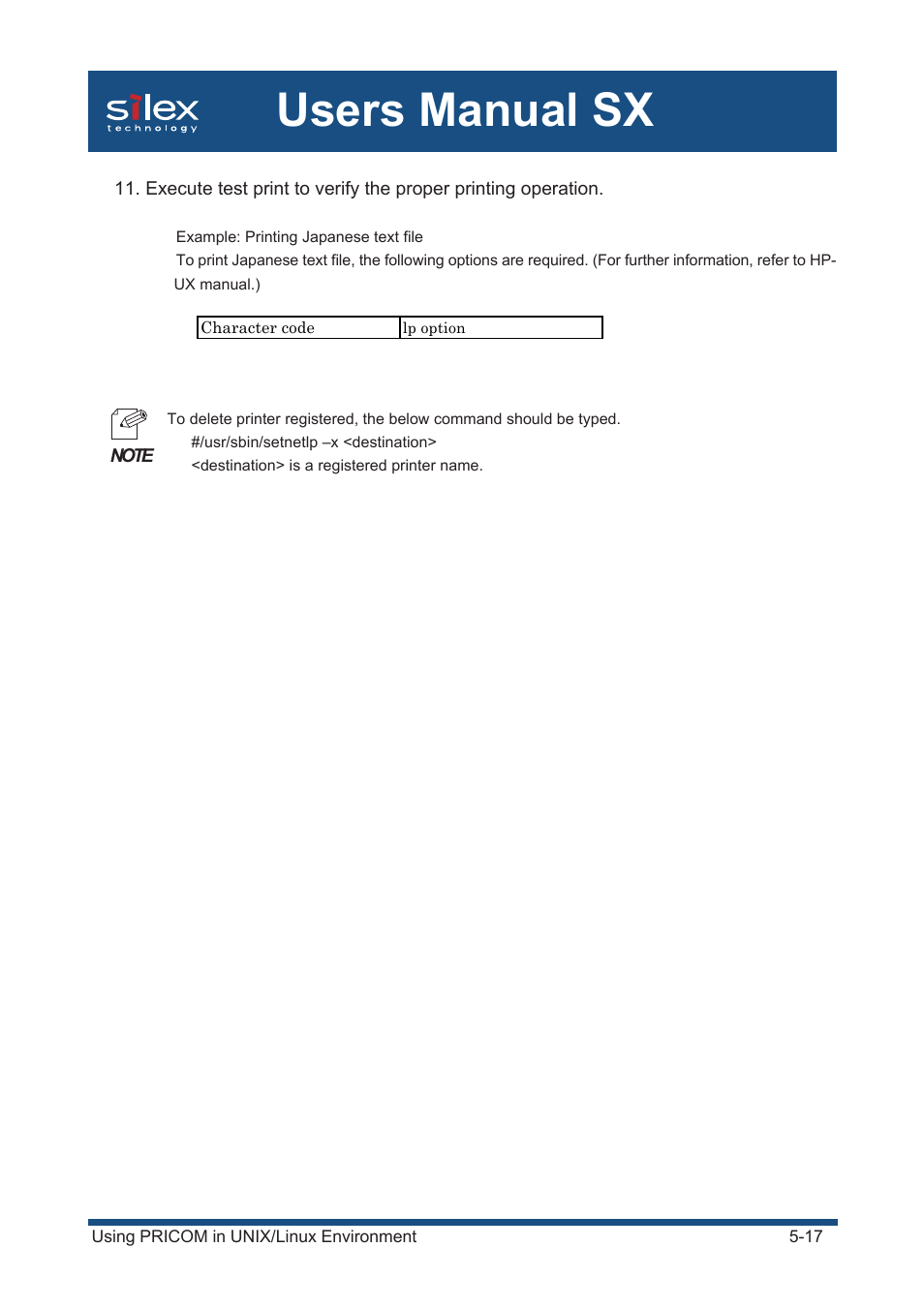 Users manual sx | Silex technology Mini Print Server PRICOM SX-300U User Manual | Page 86 / 191