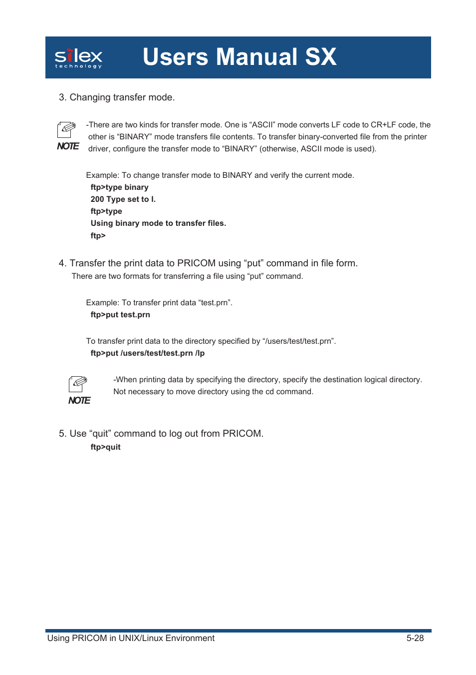 Users manual sx | Silex technology Mini Print Server PRICOM SX-300U User Manual | Page 97 / 191