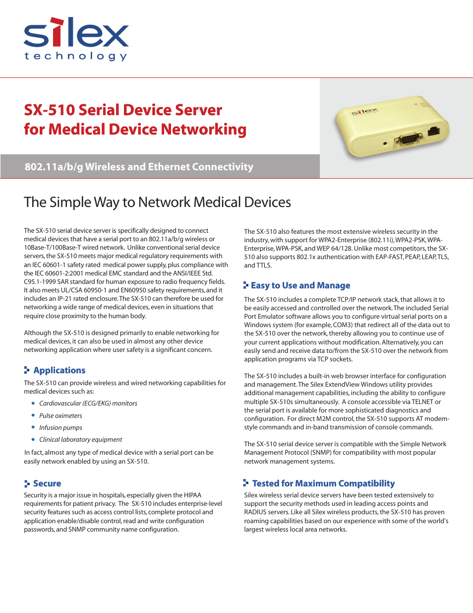 Silex technology Silex SX-510 User Manual | 2 pages