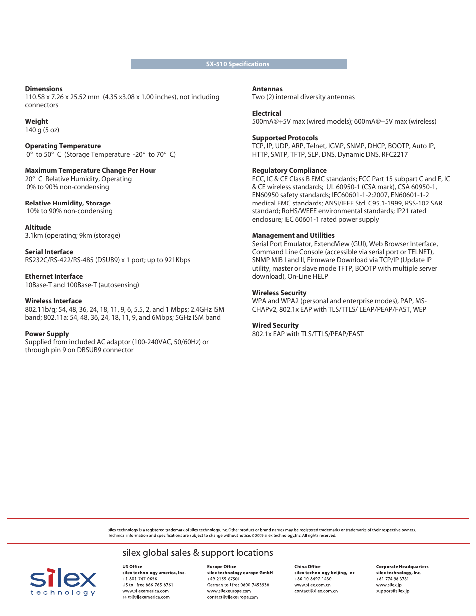 Silex technology Silex SX-510 User Manual | Page 2 / 2
