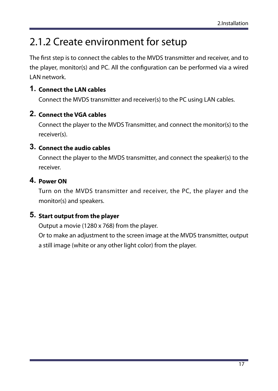 2 create environment for setup | Silex technology Multicast Video Distribution System MVDS X-1 User Manual | Page 23 / 76