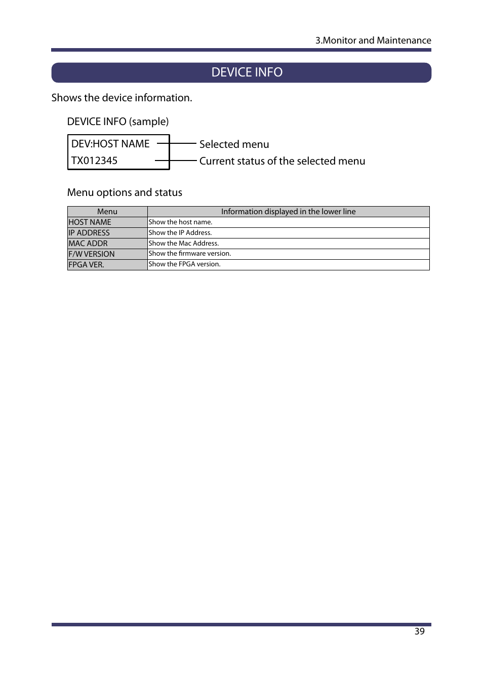 Device info | Silex technology Multicast Video Distribution System MVDS X-1 User Manual | Page 45 / 76