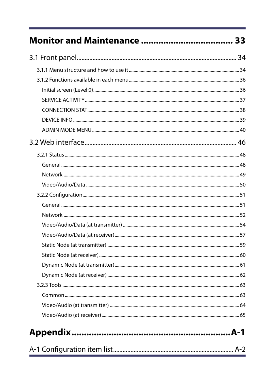 Monitor and maintenance | Silex technology Multicast Video Distribution System MVDS X-1 User Manual | Page 6 / 76