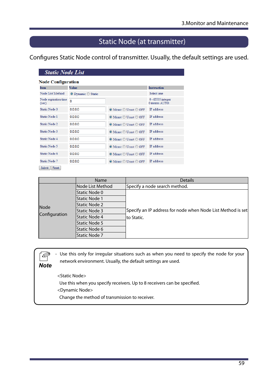 Static node (at transmitter) | Silex technology Multicast Video Distribution System MVDS X-1 User Manual | Page 65 / 76