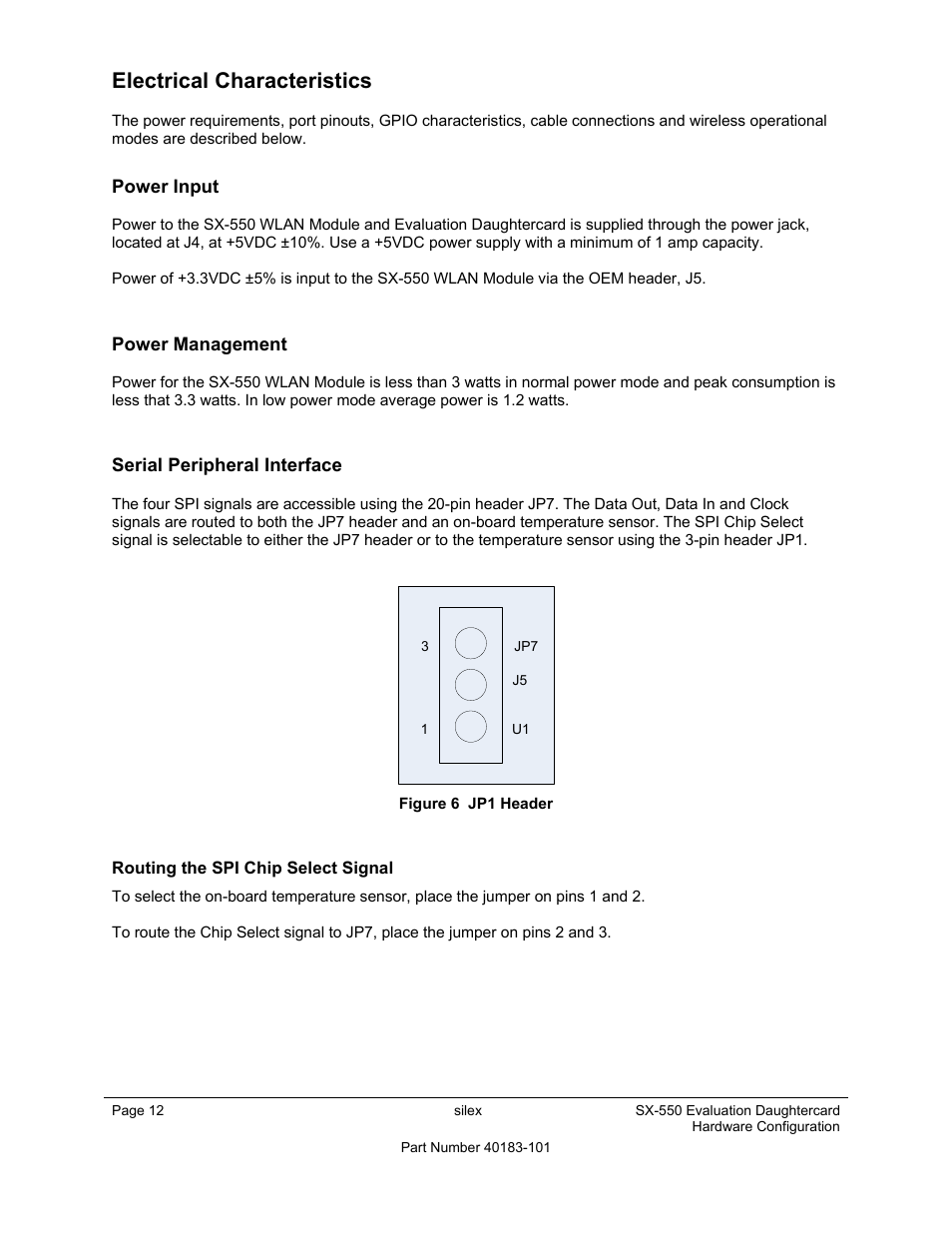 Electrical characteristics | Silex technology WLAN MODULE SX-550 User Manual | Page 18 / 83