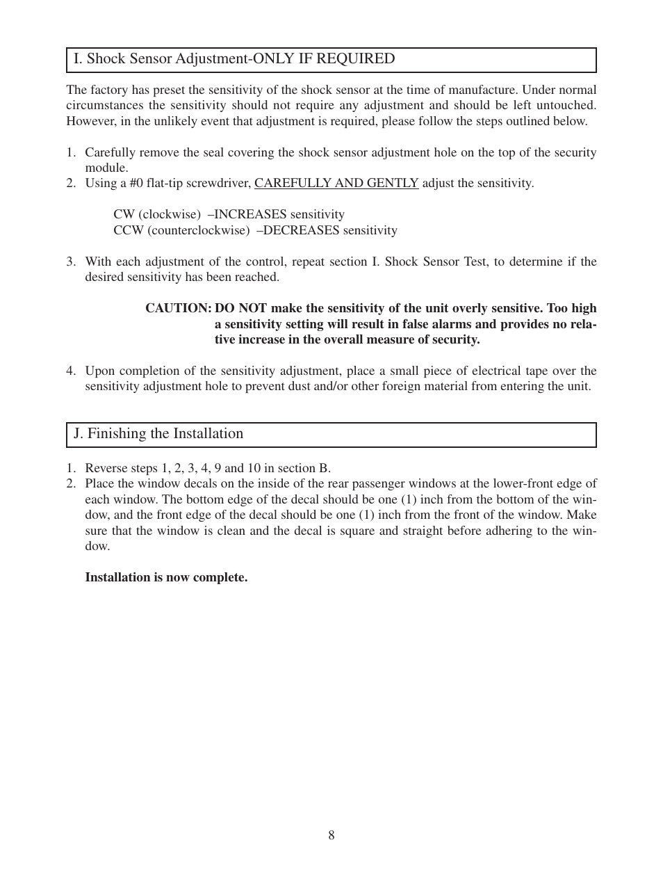 Subaru H7110FS400 User Manual | Page 8 / 8