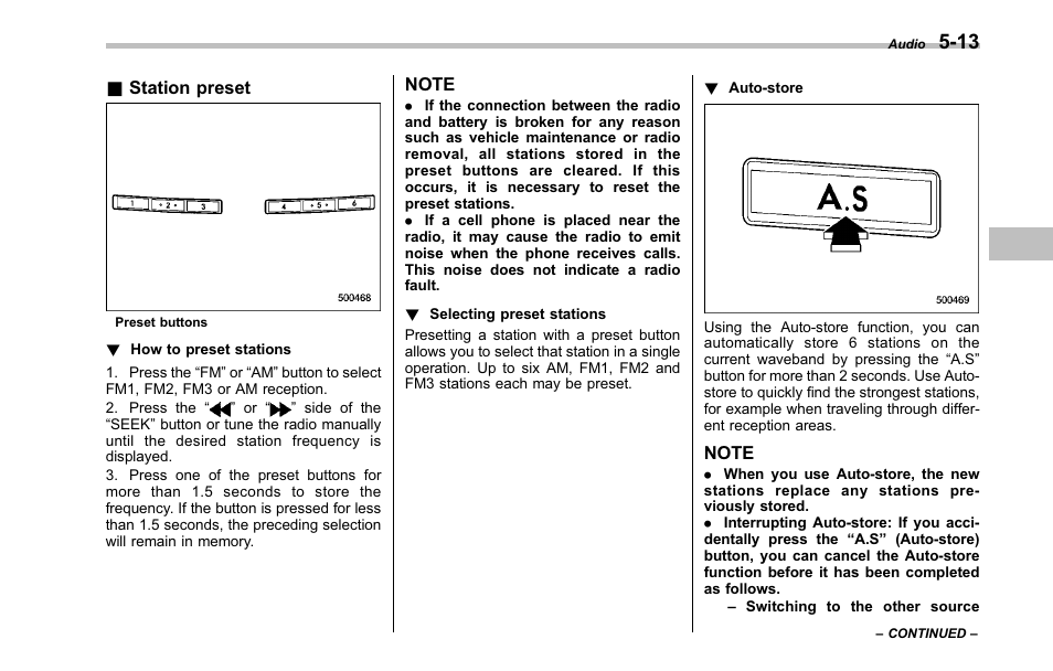 Station preset | Subaru 2001 Outback User Manual | Page 189 / 448