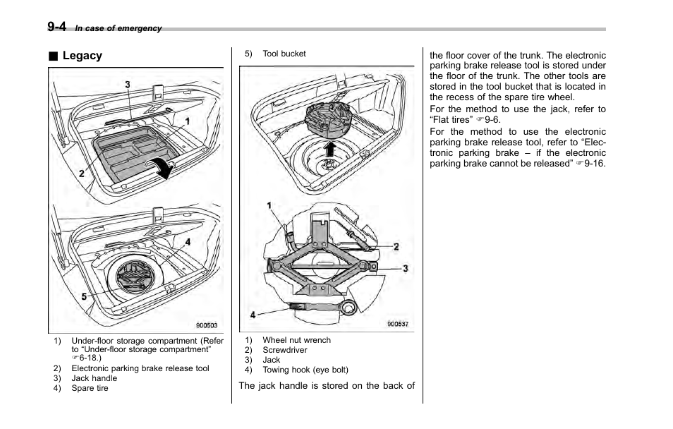 Legacy | Subaru 2001 Outback User Manual | Page 314 / 448