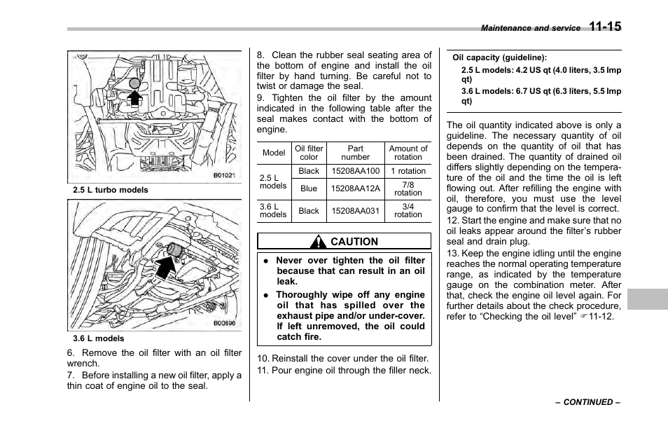 Subaru 2001 Outback User Manual | Page 351 / 448