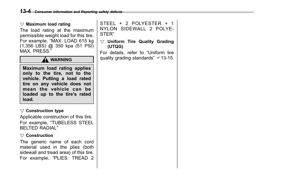 Subaru 2001 Outback User Manual | Page 414 / 448