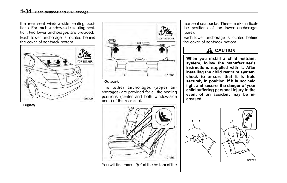 Subaru 2001 Outback User Manual | Page 56 / 448