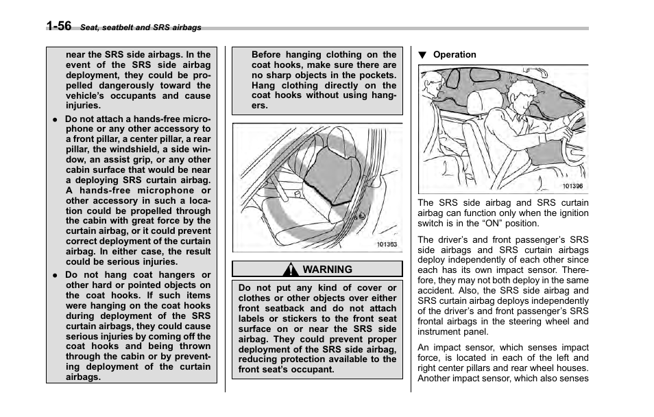 Subaru 2001 Outback User Manual | Page 78 / 448