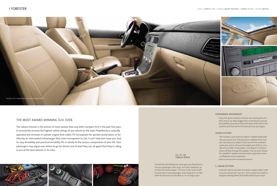 Forester, The most award-winning suv. ever | Subaru 2008 IMPREZA User Manual | Page 13 / 21