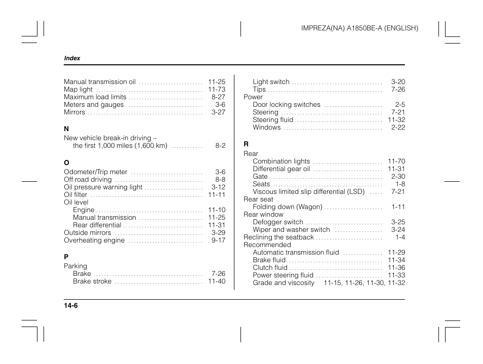 Subaru Impreza User Manual | Page 30 / 35
