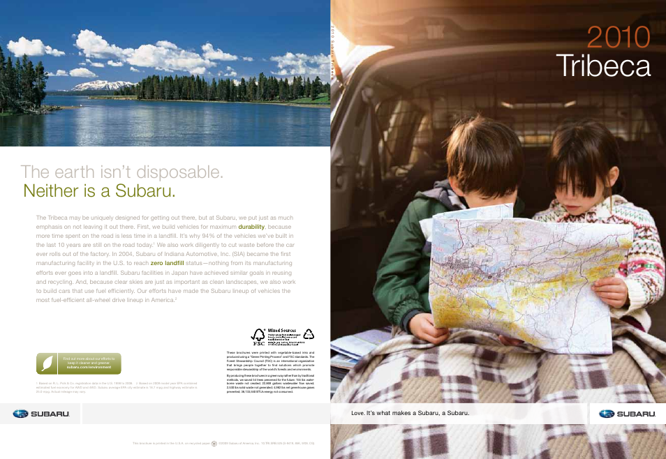 Subaru Tribeca 3.6R Touring User Manual | 20 pages