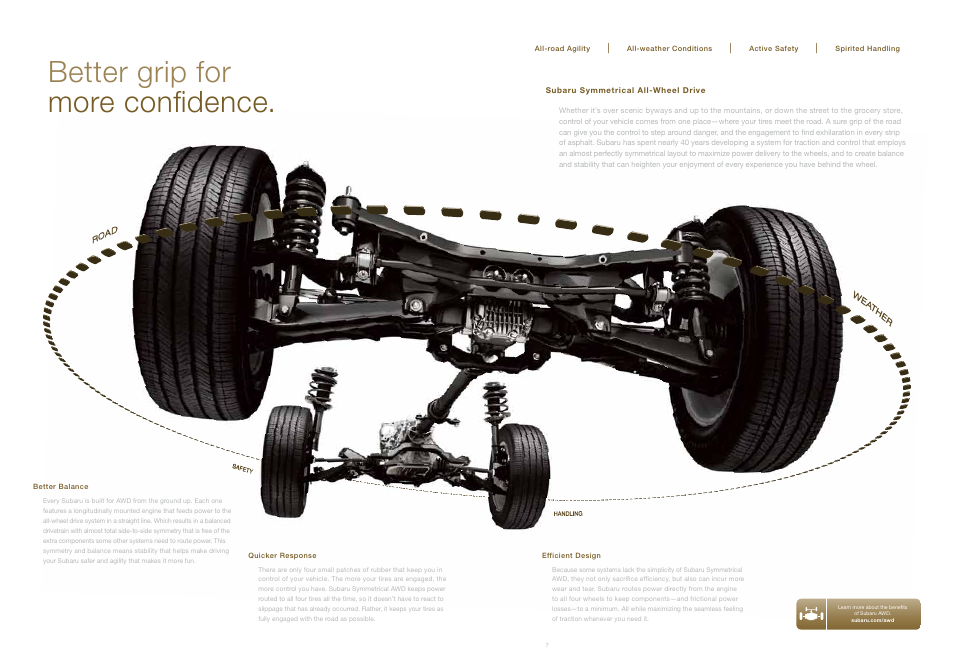 Better grip for more confidence | Subaru Tribeca 3.6R Touring User Manual | Page 5 / 20