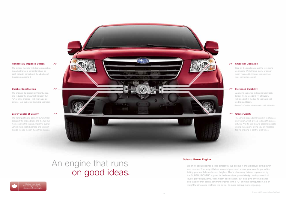 An engine that runs on good ideas | Subaru Tribeca 3.6R Touring User Manual | Page 6 / 20