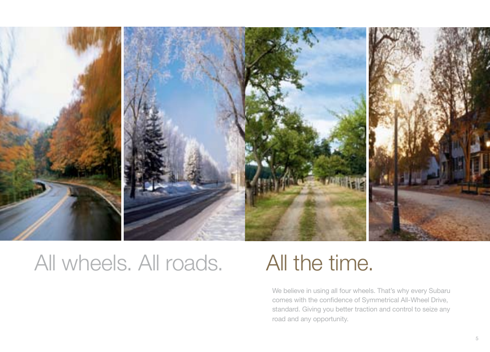 All wheels. all roads. all the time | Subaru 2010 Outback User Manual | Page 4 / 20