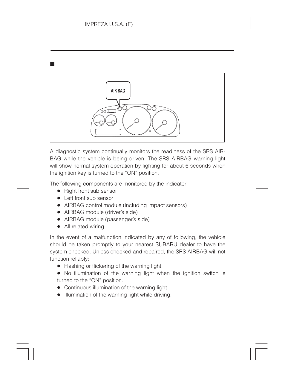 System monitors | Subaru Impreza 2.2L MT User Manual | Page 102 / 328